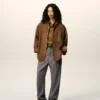 Kahverengi Deri Overshirt