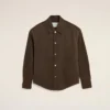 Kahverengi Keçi Derisi Düğmeli Overshirt