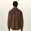 Kahverengi Keçi Derisi Düğmeli Overshirt