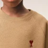 Kahverengi Pamuklu Ami de Coeur Bisiklet Yaka Sweatshirt