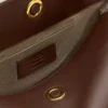 Kahverengi Pürüzsüz Deri Carrousel Orta Boy Çanta