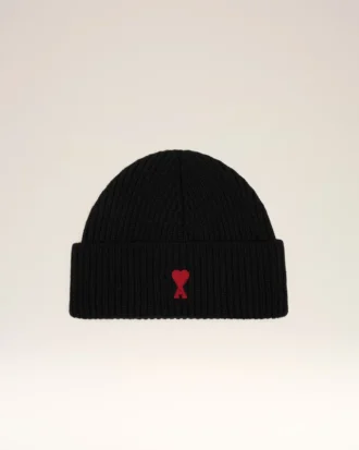 Kontrast Ami de Coeur Desenli Siyah Yün Beanie