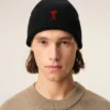 Kontrast Ami de Coeur Desenli Siyah Yün Beanie