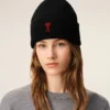 Kontrast Ami de Coeur Desenli Siyah Yün Beanie