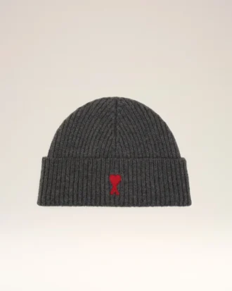 Kontrast Ami de Coeur Detaylı Gri Yün Beanie