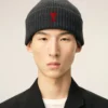 Kontrast Ami de Coeur Detaylı Gri Yün Beanie
