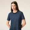Mavi Çizgili Pamuklu Ami de Coeur T-Shirt