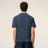 Mavi Çizgili Pamuklu Ami de Coeur T-Shirt