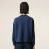 Mavi Pamuklu Ami de Coeur Kısa Sweatshirt
