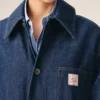 Mavi Pamuklu Ami Paris Heritage Label İşçi Ceketi