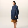 Mavi Pamuklu Ami Paris Heritage Label İşçi Ceketi