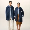 Mavi Pamuklu Ami Paris Heritage Label İşçi Ceketi