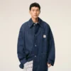 Mavi Pamuklu Ami Paris Heritage Label İşçi Ceketi