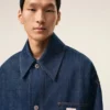Mavi Pamuklu Ami Paris Heritage Label İşçi Ceketi
