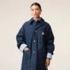 Mavi Pamuklu Ami Paris Heritage Label İşçi Ceketi