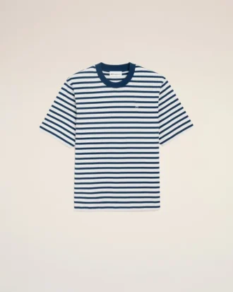Mavi Pamuklu Bol Kesim Mariniere Ami de Coeur T-Shirt
