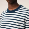 Mavi Pamuklu Bol Kesim Mariniere Ami de Coeur T-Shirt