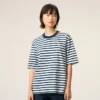 Mavi Pamuklu Bol Kesim Mariniere Ami de Coeur T-Shirt