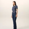 Mavi Pamuklu Bootcut Kesim Kot Pantolon