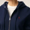 Mavi Pamuklu Red Ami de Coeur Fermuarlı Kapüşonlu Sweatshirt