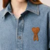 Mavi Pamuklu Örme Ami de Coeur Overshirt