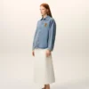 Mavi Pamuklu Örme Ami de Coeur Overshirt