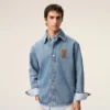 Mavi Pamuklu Örme Ami de Coeur Overshirt
