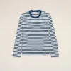 Mavi Pamuklu Uzun Kollu Mariniere Ami de Coeur T-Shirt