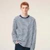 Mavi Pamuklu Uzun Kollu Mariniere Ami de Coeur T-Shirt