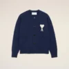 Mavi Yünlü Ami de Coeur Cardigan