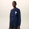 Mavi Yünlü Ami de Coeur Cardigan