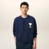 Mavi Yünlü Ami de Coeur Cardigan