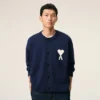 Mavi Yünlü Ami de Coeur Cardigan