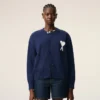 Mavi Yünlü Ami de Coeur Cardigan