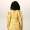 Sarı Pamuklu Keskin Yakalı Dar Kesim Gömlek