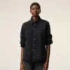 Siyah Denim Pamuklu Ami de Coeur Gömlek