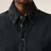 Siyah Denim Pamuklu Ami de Coeur Gömlek