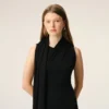 Siyah Jersey Maxi Lavalliere Elbise