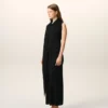 Siyah Jersey Maxi Lavalliere Elbise