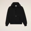 Siyah Pamuk Kabartmalı Ami de Coeur Hoodie