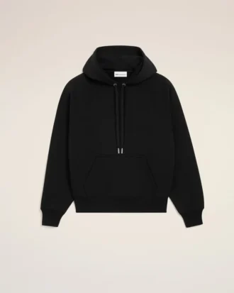 Siyah Pamuk Kabartmalı Ami de Coeur Hoodie