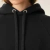 Siyah Pamuk Kabartmalı Ami de Coeur Hoodie