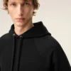 Siyah Pamuk Kabartmalı Ami de Coeur Hoodie