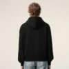 Siyah Pamuk Kabartmalı Ami de Coeur Hoodie