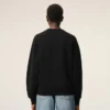 Siyah Pamuk Kabartmalı Ami de Coeur Sweatshirt