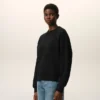 Siyah Pamuk Kabartmalı Ami de Coeur Sweatshirt