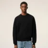 Siyah Pamuk Kabartmalı Ami de Coeur Sweatshirt