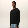 Siyah Pamuk Kabartmalı Ami de Coeur Sweatshirt