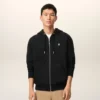 Siyah Pamuklu Ami de Coeur Fermuarlı Kapüşonlu Sweatshirt