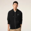 Siyah Pamuklu Ami de Coeur Fermuarlı Kapüşonlu Sweatshirt